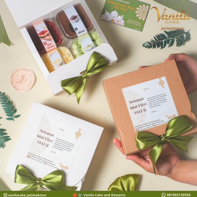 

Hampers Ramadan Lebaran Mini Dessert Vanila Cake - Box Of Happiness