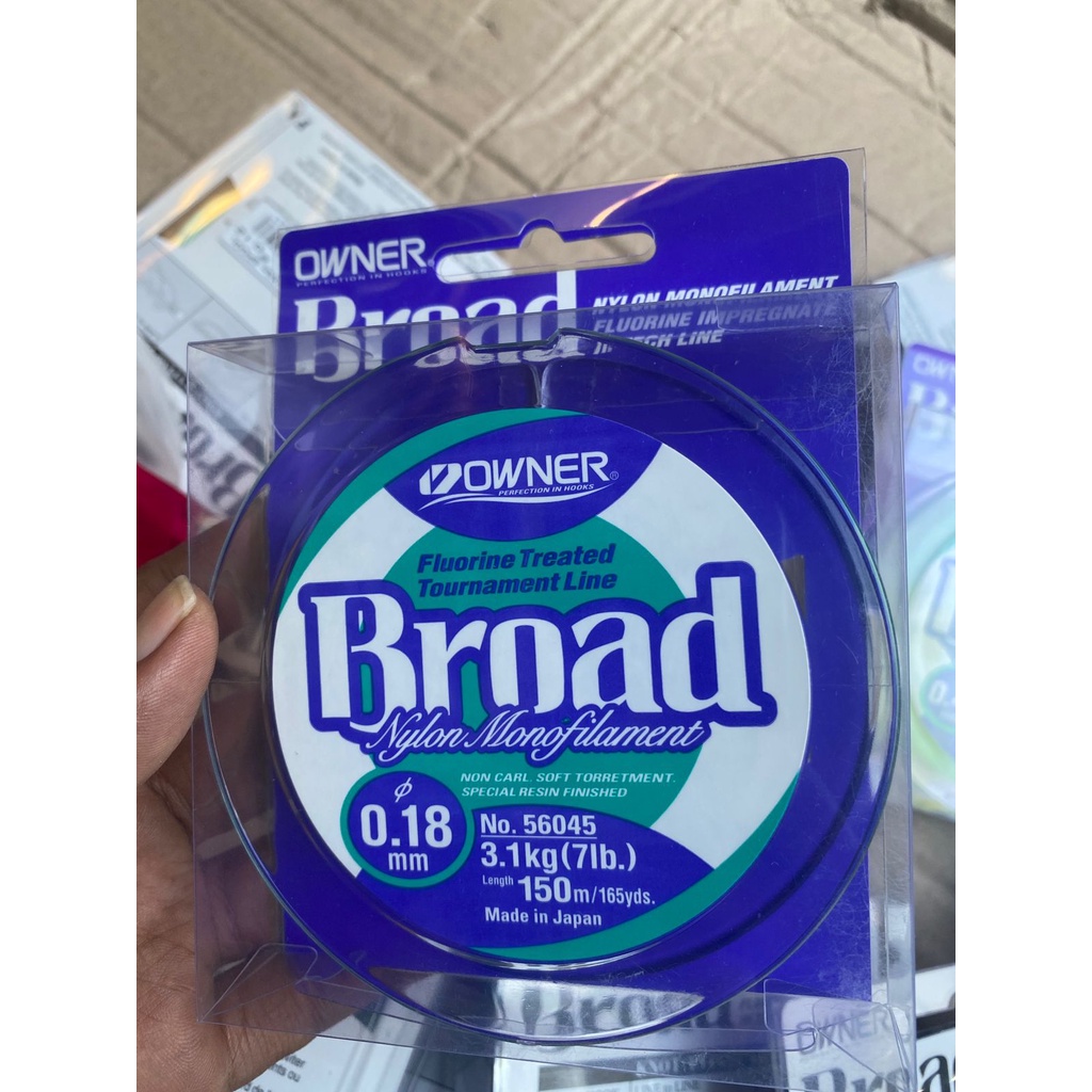 Senar Benang Tali Pancing Owner Broad 0.12mm-0.30mm 150M Japan Terbaik