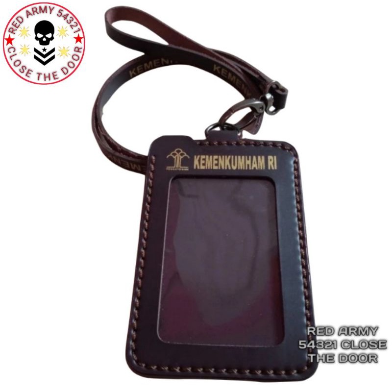 

Holder ID Card - Tali Lanyard Nametag Logo KEMENKUMHAM RI