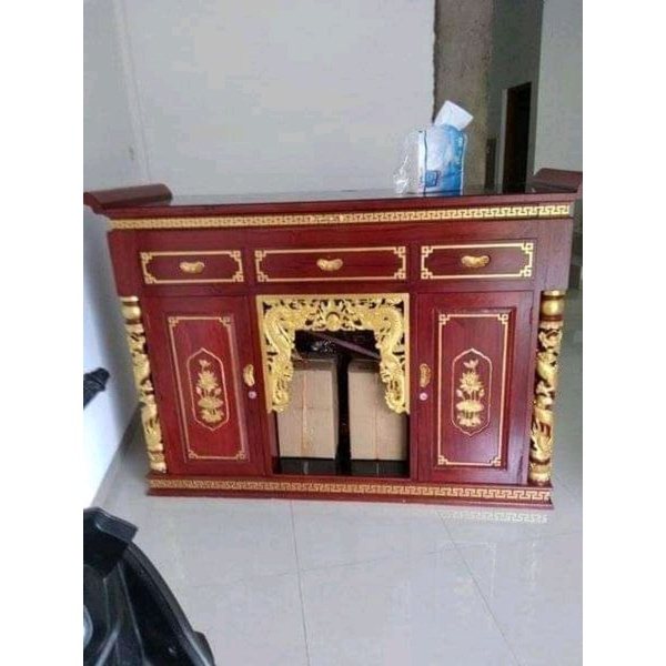 meja altar sembahyang jati