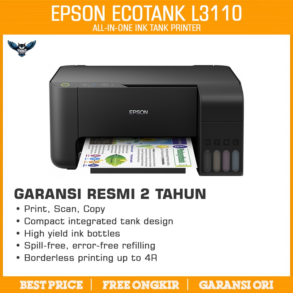 EPSON ECOTANK L3110 ALL-IN-ONE INK TANK PRINTER PSC