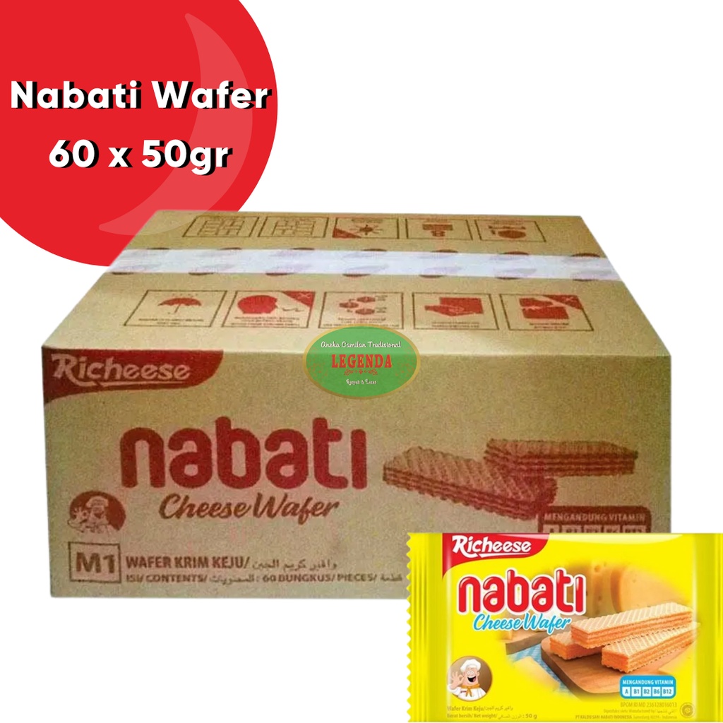 

Nabati Wafer Keju isi 60 x 50gr grosir kartonan