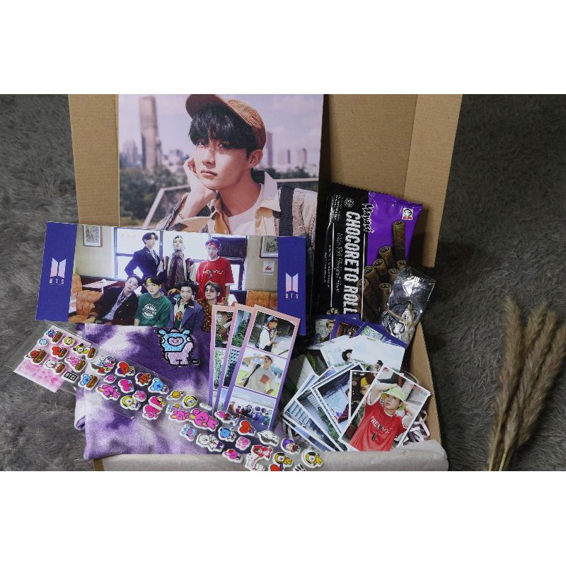 SPECIAL GIFT BOX BTS GREETING SEASON 2021 KAOS LENGAN PANJANG TIE DYE BT21 MANG
