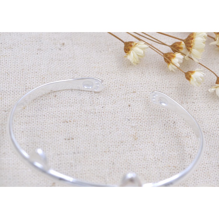 925 Perak gelang untuk wanita Perhiasan Fashion kucing lucu SZ046