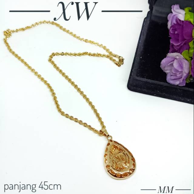 Kalung lafadz gold oval