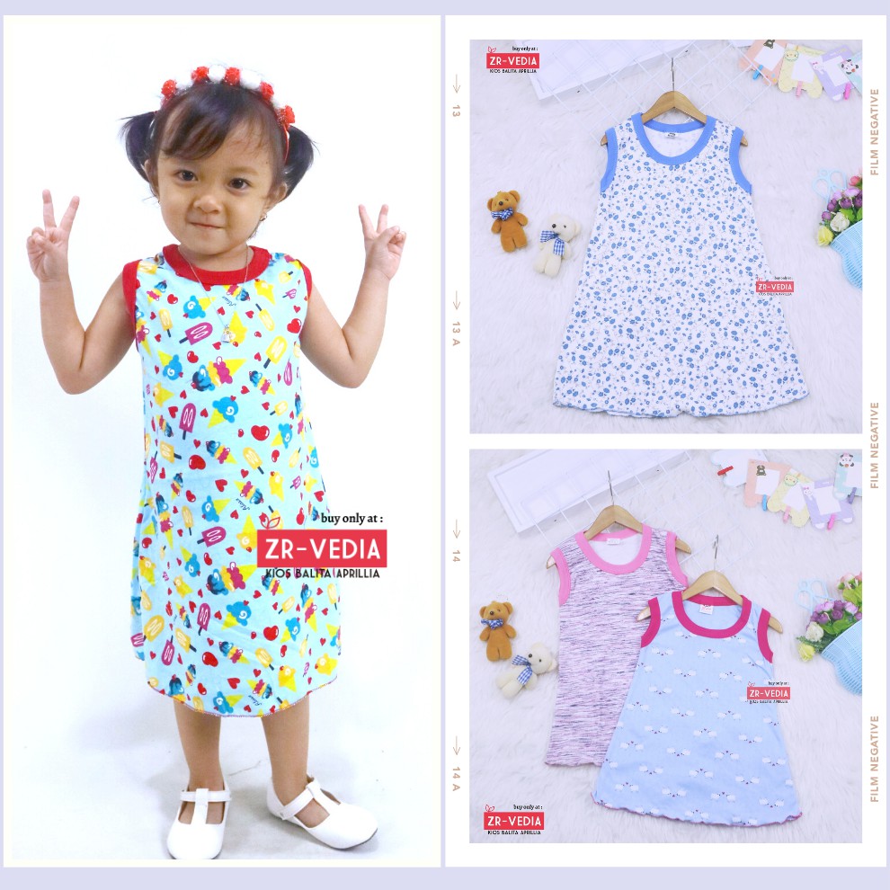 TERMURAH! Daster Yukensi uk 3-5 Tahun / Dress Anak Perempuan Atasan Bahan Adem Baju Harian Anak Kids kiosbalitaaprilia