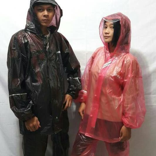 G591 JAS HUJAN ASV NEW MOTIF CARBON (PVC) / JAS HUJAN ASV PVC - PINK 5HHB