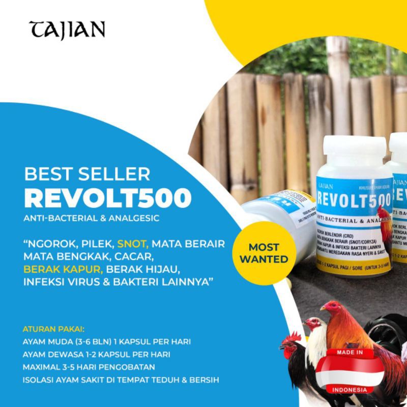 Tajian Revolt500 - obat snot untuk ayam