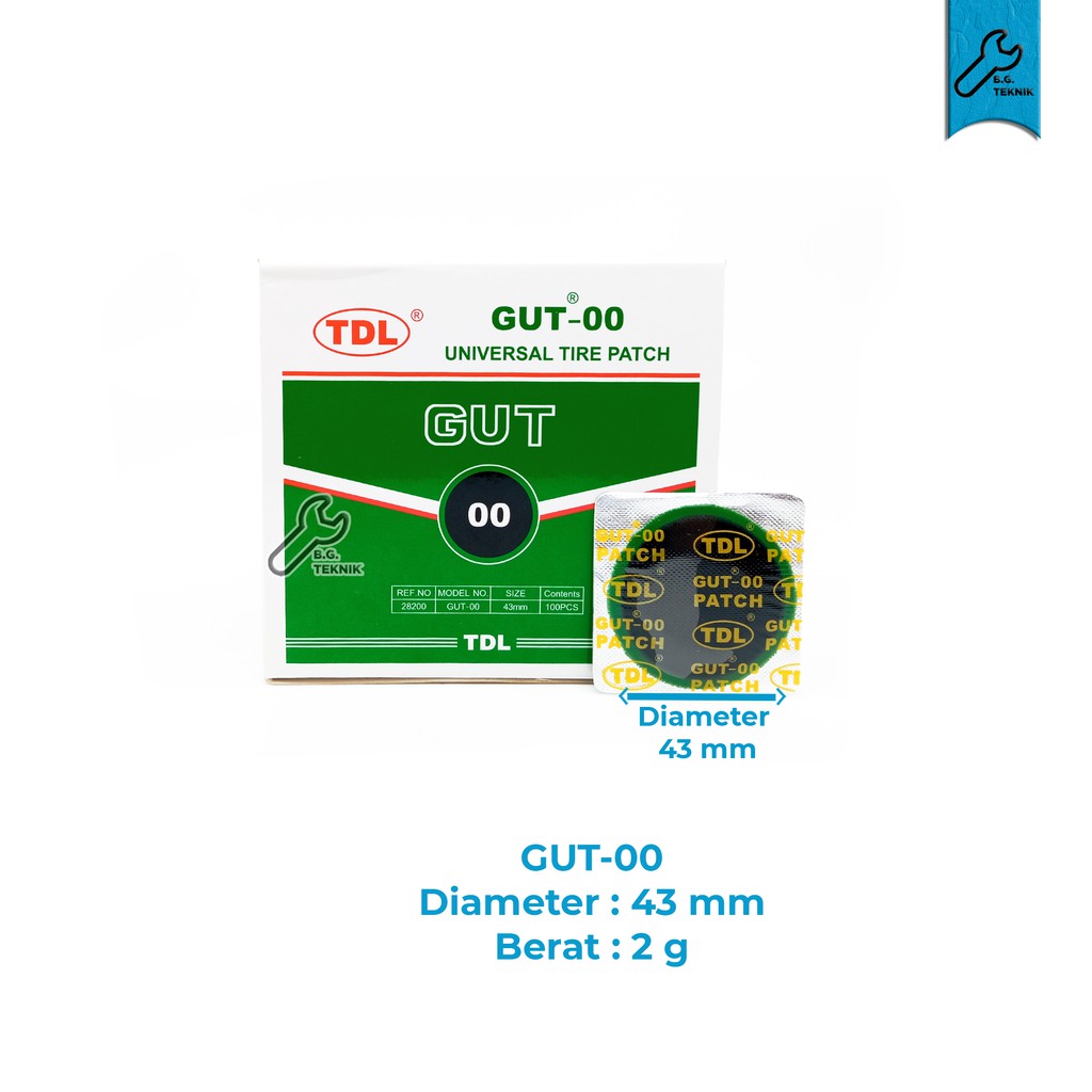 Karet Tambal Ban Cold Patch (Bulat/Kotak) Tambalan Ban 1PC TDL