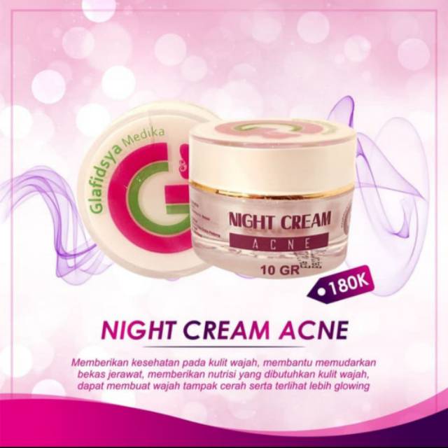 NIGHT CREAM ACNE GLAFIDSYA MEDIKA