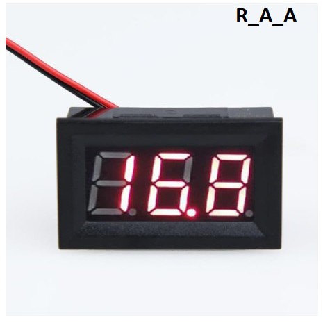 Digital Voltmeter Mini Merah Dengan Frame V DC 2 Kabel