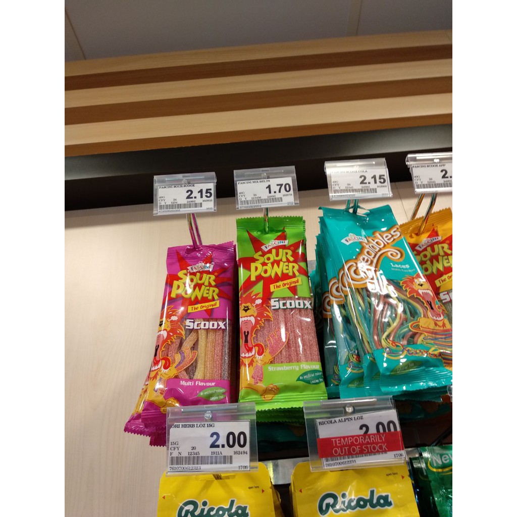 FASCINI Sour Power Original Singapore Apple Strawberry Multi (permen jelly snack import seperti Yupi