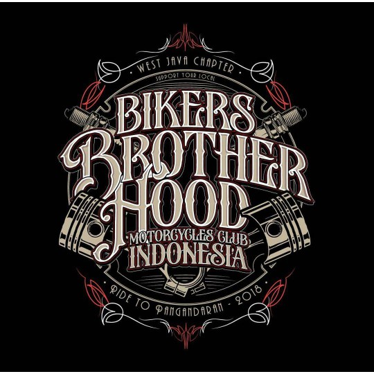 Promo T- Shirt Bikers Brotherhood MC event Pangandaran West Java /Kuliah /lebaran