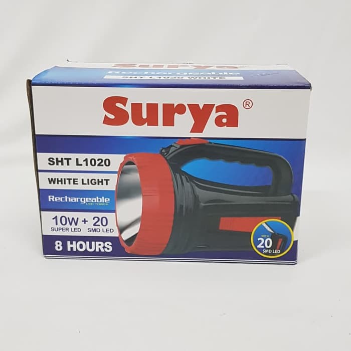 Lampu Senter LED Torch Rechargeable Surya SHT-L1020