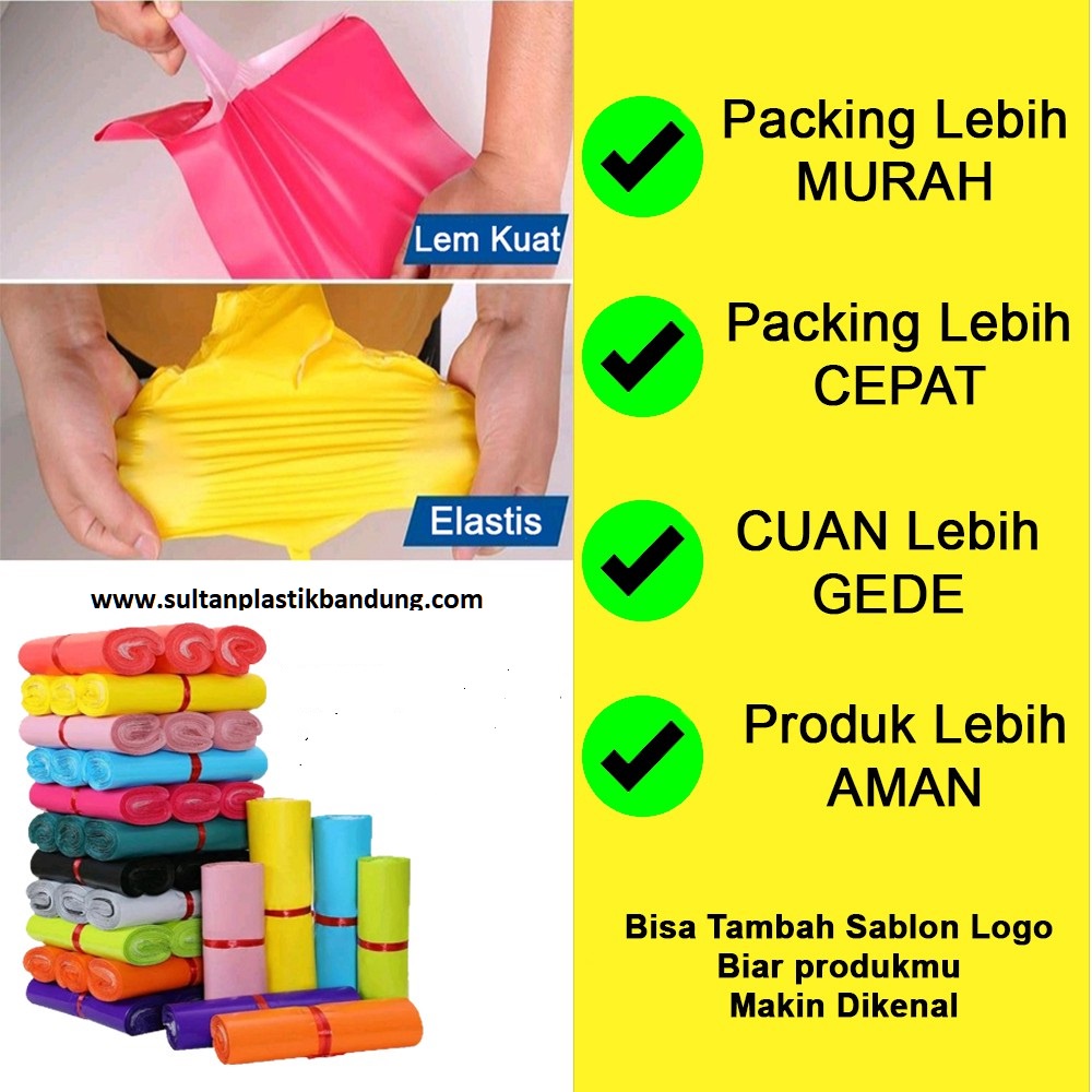 

[ 35x50 isi 50pcs ] Plastik Polymailer Warna Packing Kemasan Olshop