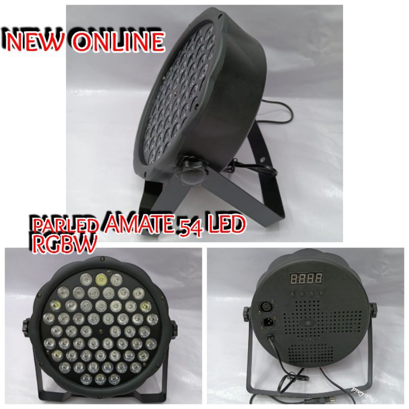 PAKET PARLED 4 PCS LAMPU PARLED AMATE 54 LED RGBW+MIXER LIGHTING DMX KOMPLIT