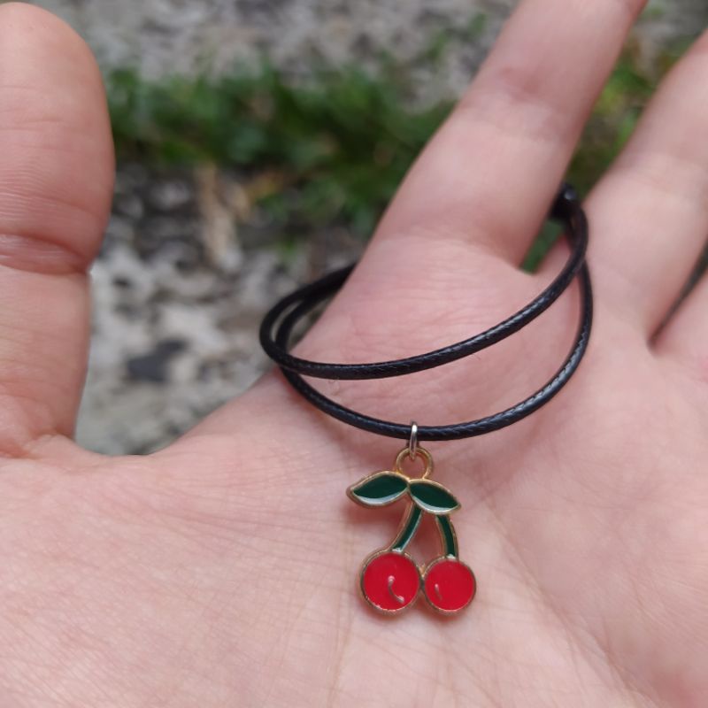 FRUIT & FOOD BRACELET / Gelang buah lolypop semangka strawberry / UNIK / PERSAHABATAN / MURAH / LUCU-Cherry