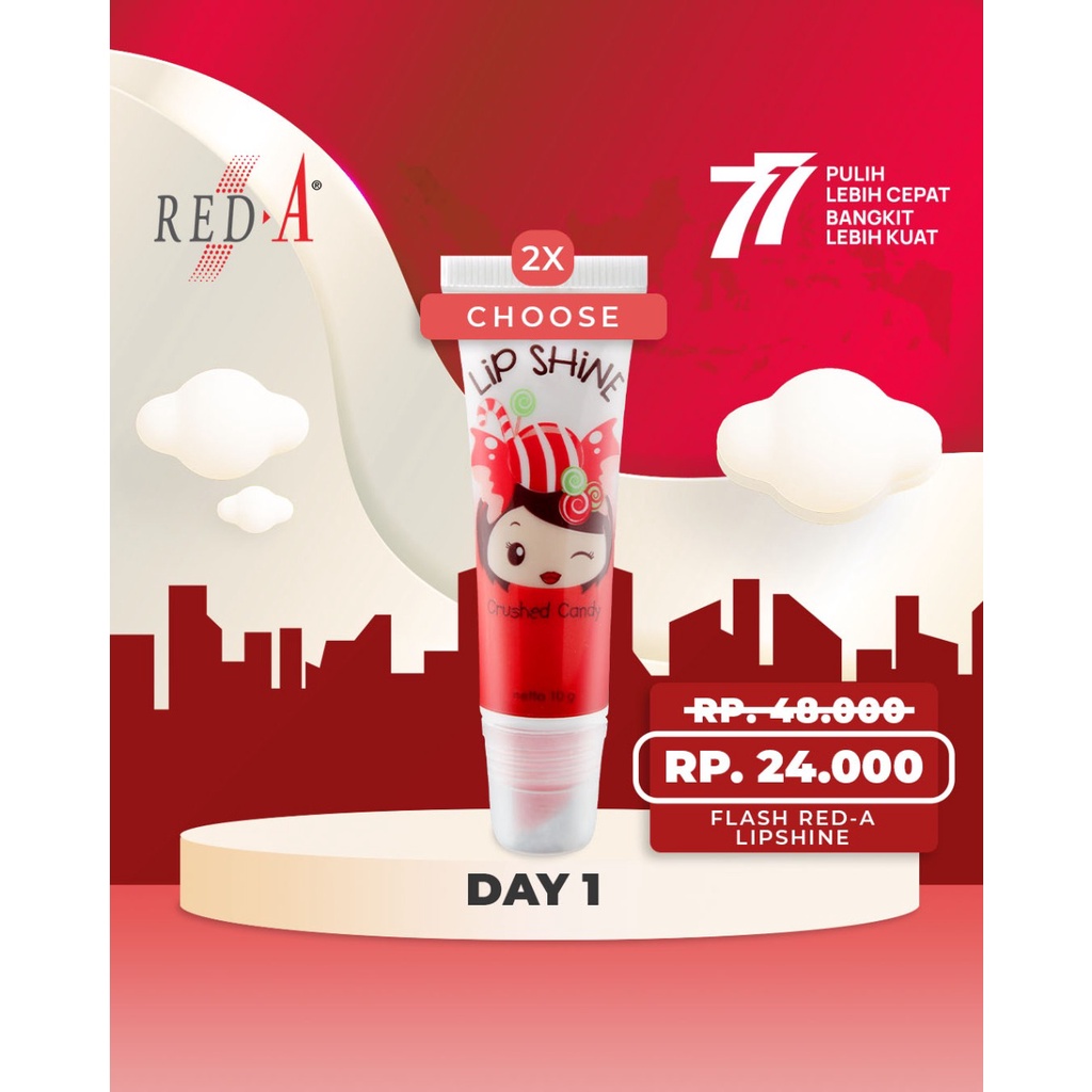 Paket 2 Red-A Lip Shine