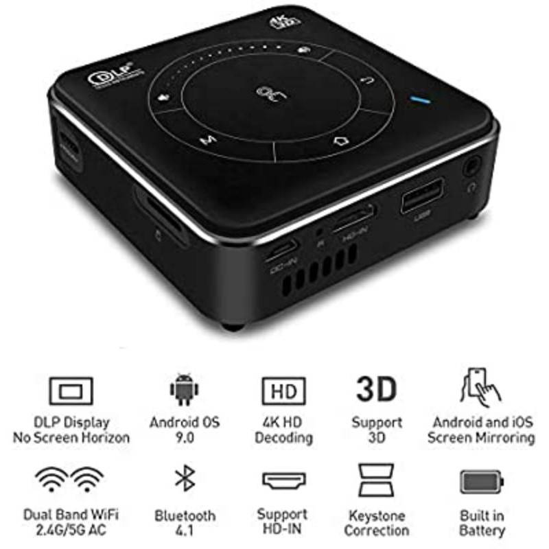 PICO P11 DLP Mini Smart Projector Android 9 4GB/32GB Airplay Miracast