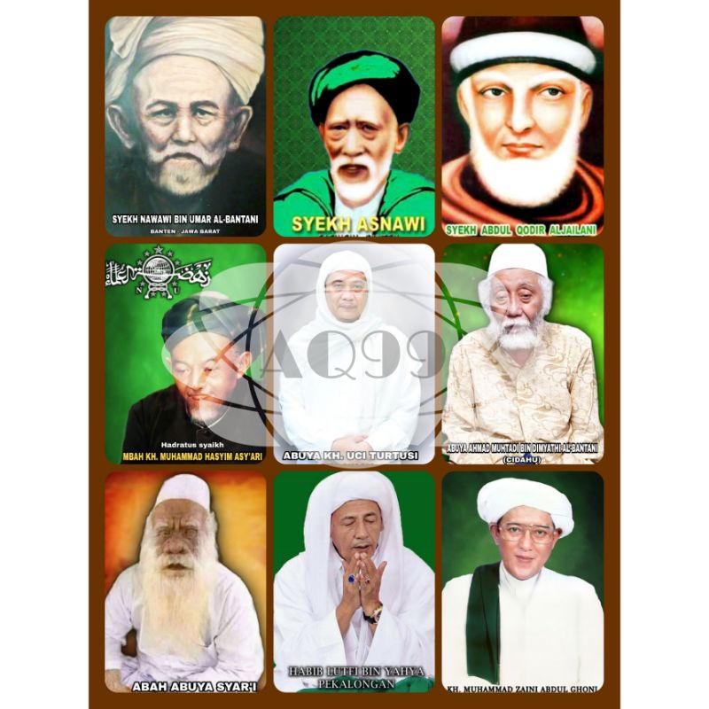 POSTER FOTO 9 FOTO ULAMA /SYEKH ABDUL QODIR AL JAILANI