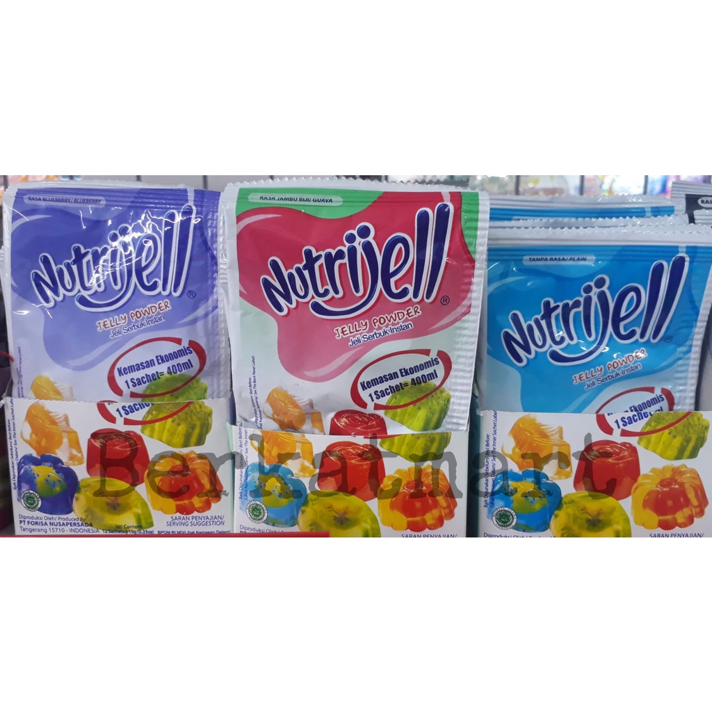 Nutrijell Ekonomis sachet Nutrijel bubuk jelly 10gr ALL VARIANT - MURAH