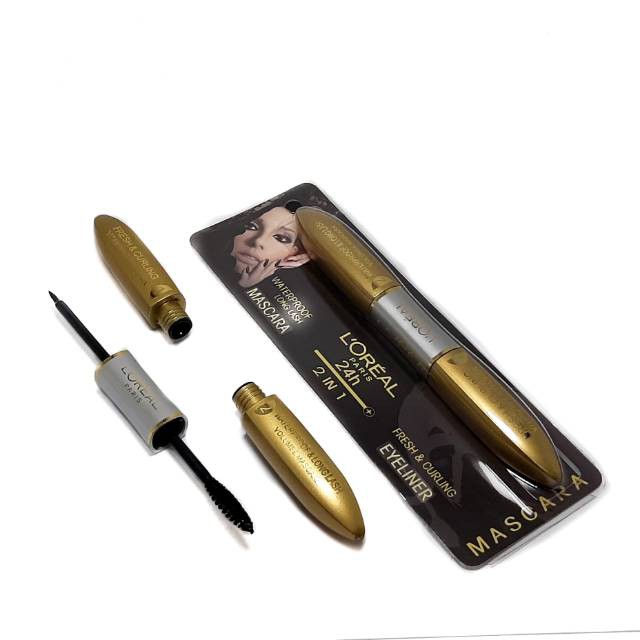 Mascara Eyeliner 2in1 - Maskara + Eyeliner Double Extention 2 in 1