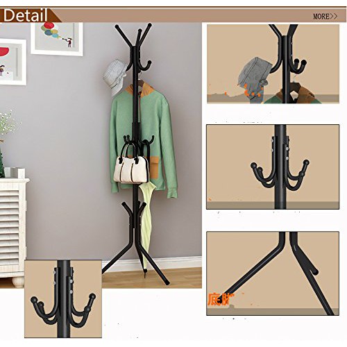 Barnik88 Stand Hanger Gantungan Baju Uk 175cm x 40cm Gantungan Tas dan Topi Coat Rack Bahan Pipa Baja Kuat &amp; Praktis CT-01