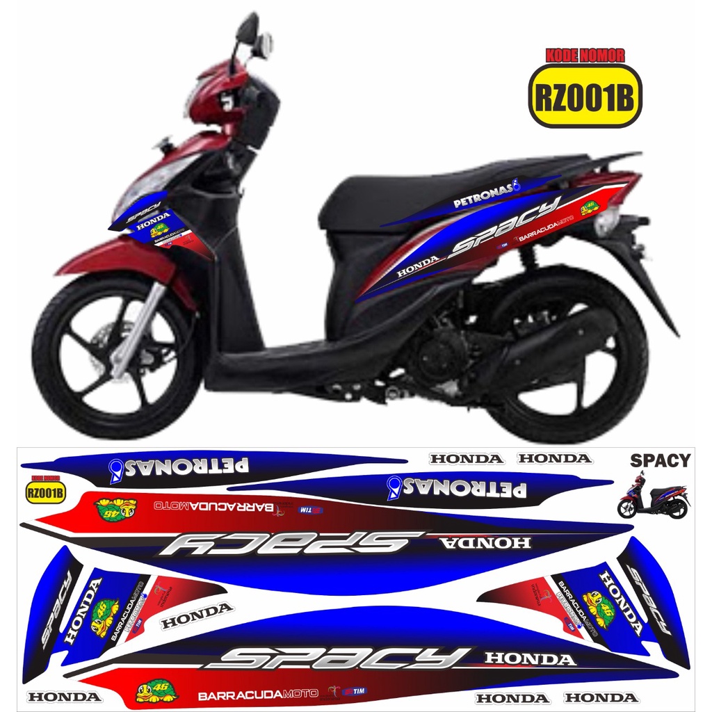 [ BISA COD ] STIKER STRIPING POLET ALL HONDA SPACY - DECAL STRIPING ALL SPACY - AKSESORIS BODY STIKE