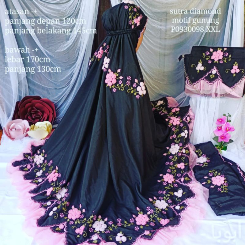 Mukenah bordir tile timbul #fitzgaleri rukuh seserahan lamaran handmade unik mewah berkualitas oke