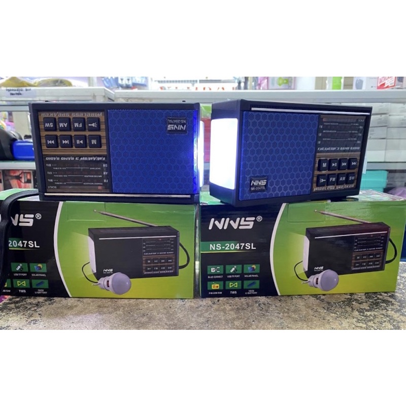 SPEAKER BLUETOOTH JBL NNS NS-2047 SL SOLAR PANEL FM RADIO WIRELESS