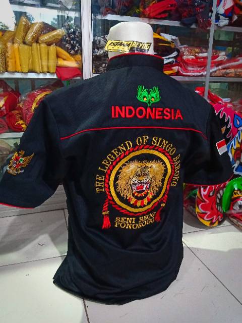 BAJU REOG / HEM WAROK / KEMEJA BORDIR/HEM REOG BAHAN ASLI ANTI BAU KRINGAT ASLI / BAJU REOG / HEM REOG / KEMEJA REOG / PENADON REOG