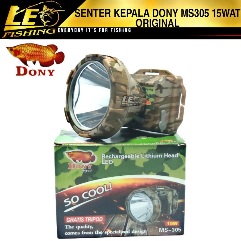 SENTER KEPALA DONY MS 305 SI COOL GRATIS TRIPOD 15WAT DONY ORIGINAL SENTER KEPALA TERLARIS HEADLAMP 