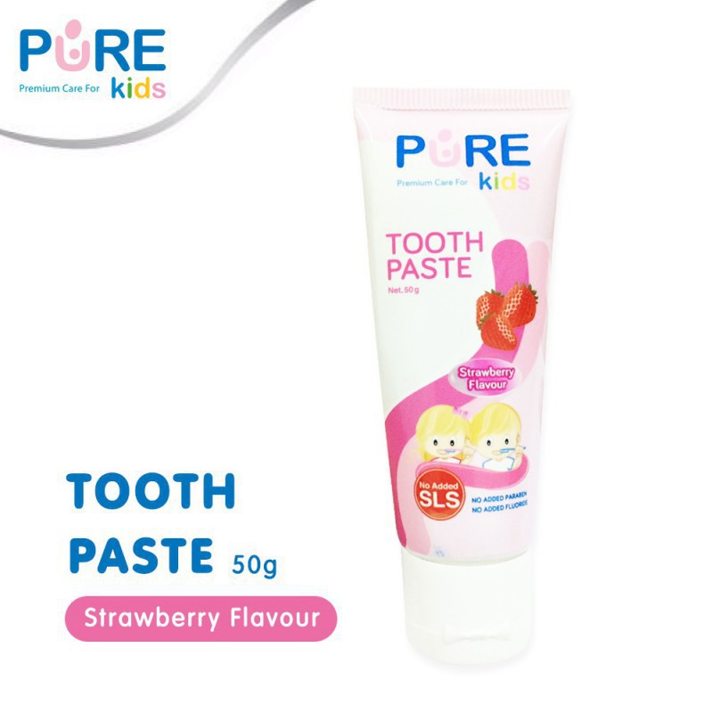 Pure Kids toothpaste Strawberry Odol Bayi /Anak Rasa Strawberry 50gr