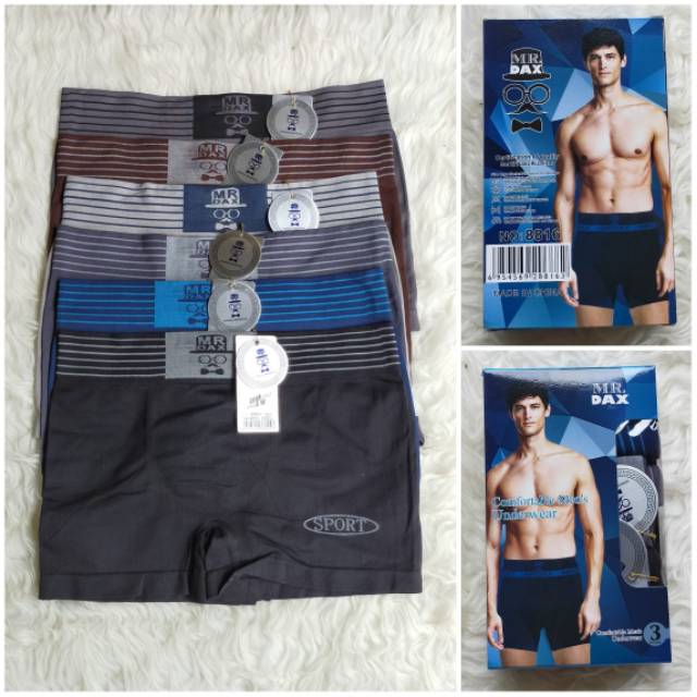 1 Lusin Boxer Mr Dax, Boxer Cowok, Boxer Pria, Celana Dalam Pria, Celana Dalam Model Boxer, Cd Cowok