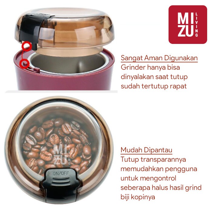 UFO ELECTRIC BLADE Coffee Grinder Penggiling Biji Kopi Elektrik-3