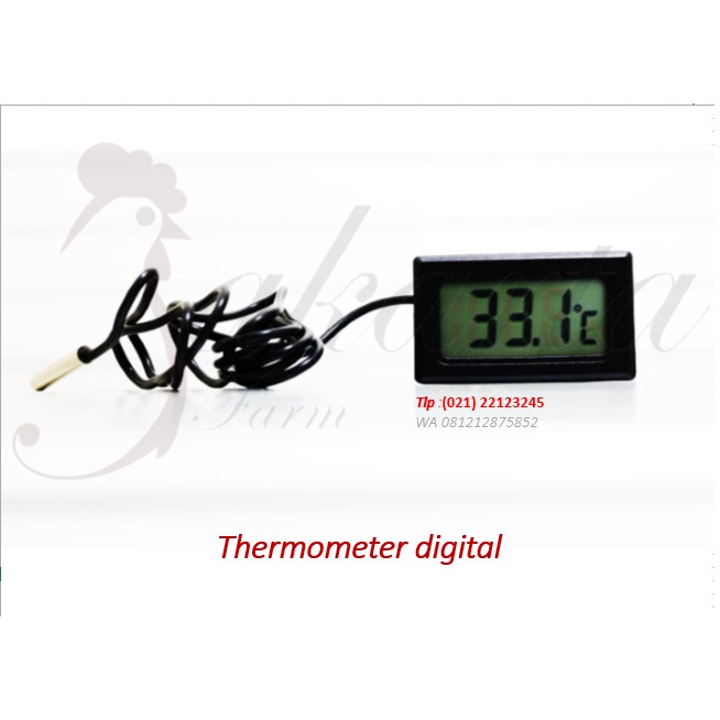 Termometer Digital Mesin Tetas Telur untuk membaca suhu mesin penetas telur