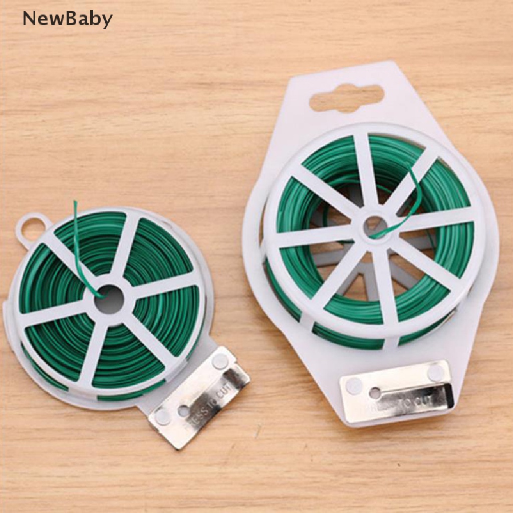 NewBaby  Garden Twist Tie Wire Cable Reel With Cutter Gardening Plant Bush Flower .