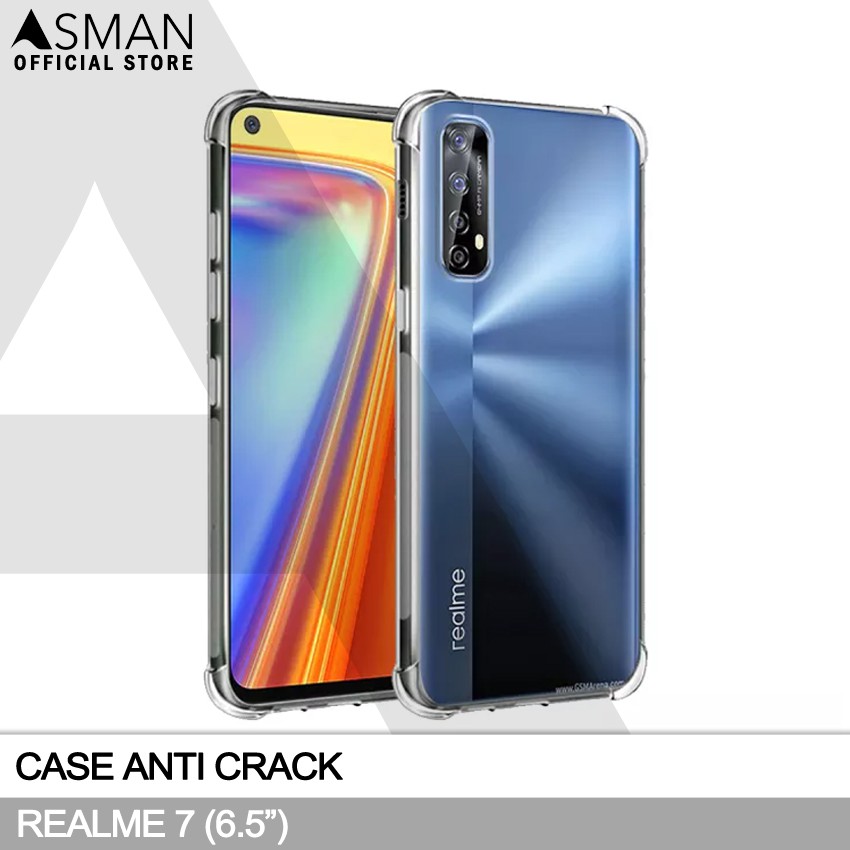 Anti Crack Realme 7 (6.5&quot;) | Softcase Anti Bentur - Clear