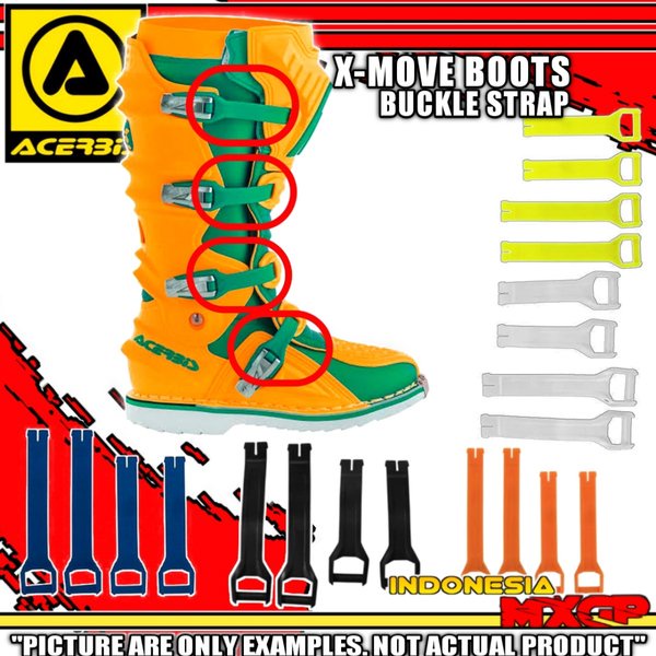 ACERBIS X-MOVE 2.0 BOOTS BUCKLE REPLACEMENT STRAP LEVER KIT - TALI STRAP CADANGAN SEPATU SET ADVENTU