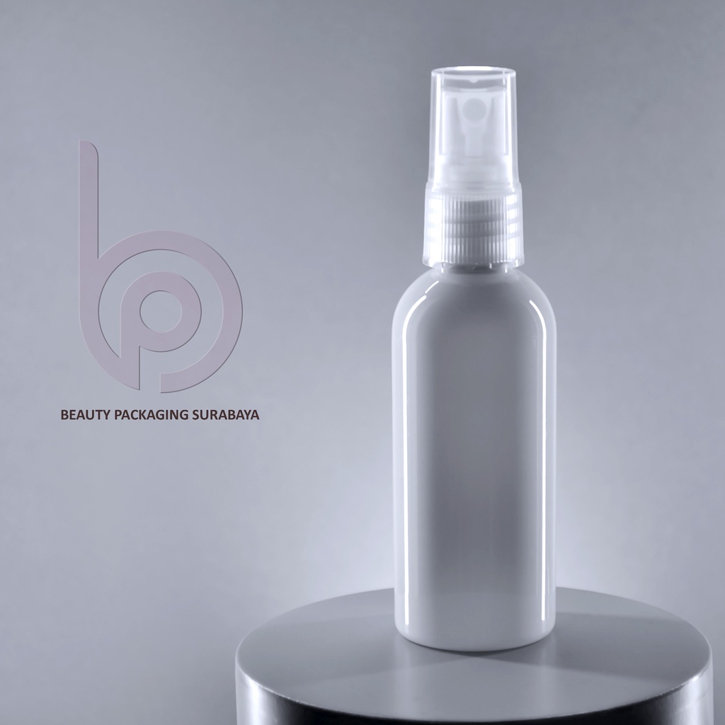 Botol Plastik PET 60ml BR Putih Tutup Spray