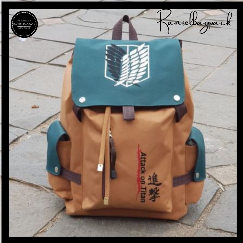 TAS RANSEL SEKOLAH ANIME ONE PIECE BAHAN KANVAS