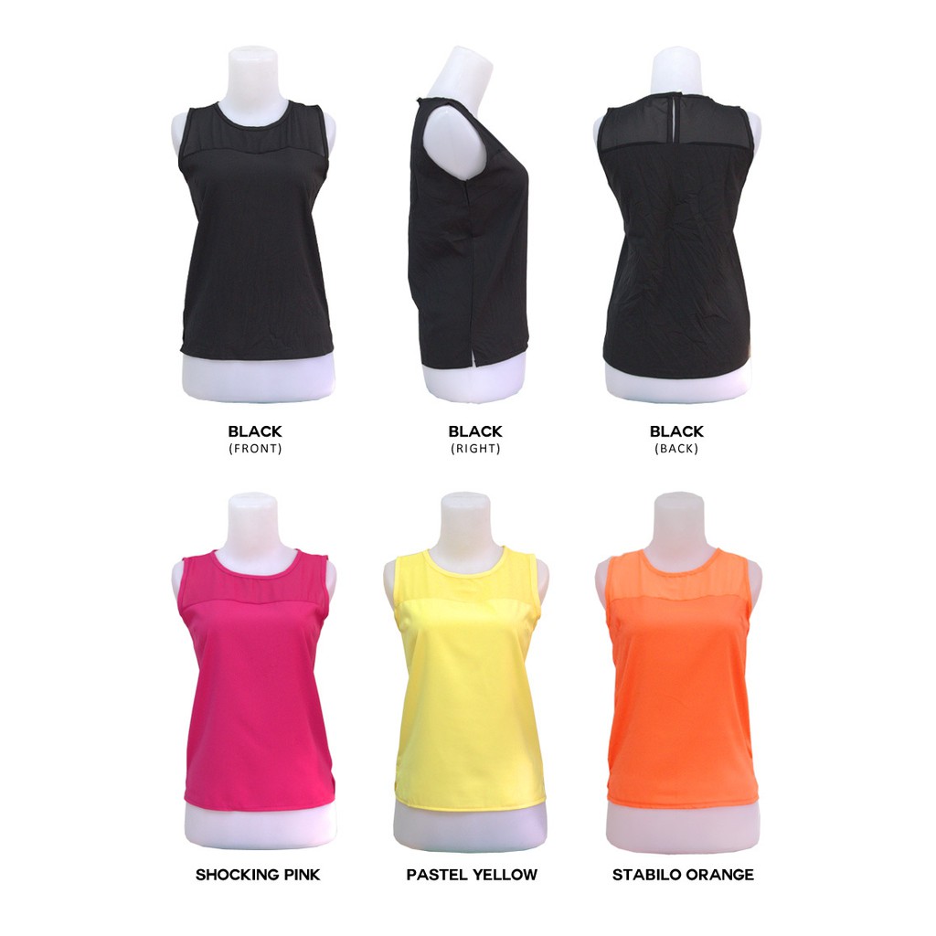 [#808] Basic Chiffon Sleeveless Tee/Blouse Korea/Kaos Wanita/kemeja wanita casual