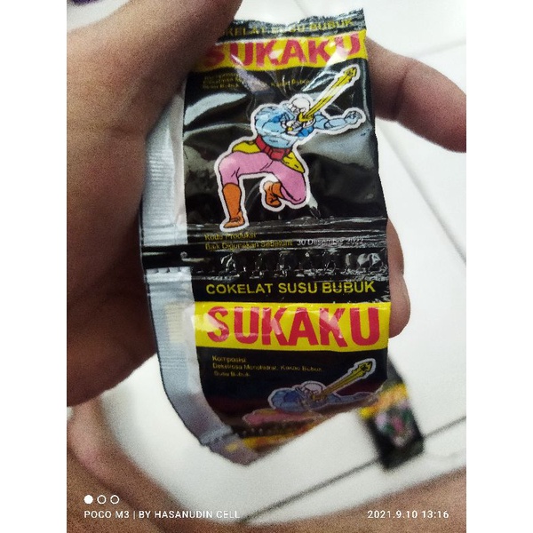 sukaku coklat susu bubuk cimilan anak isi 10pcs/ 1 renceng