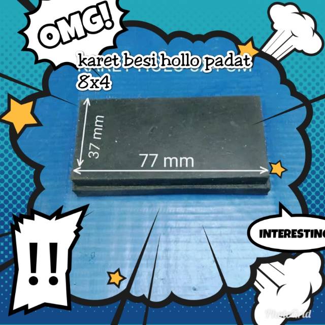 

Karet pengaman besi hollo padat 8x4