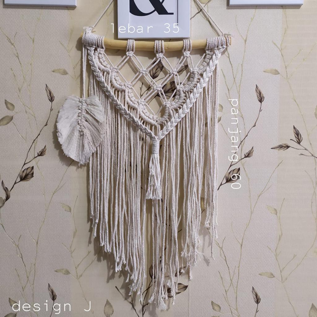 Hiasan dinding macrame makrame wall hanging tali rajut