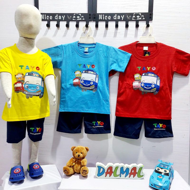 setelan anak laki laki dalmal tayo bordir