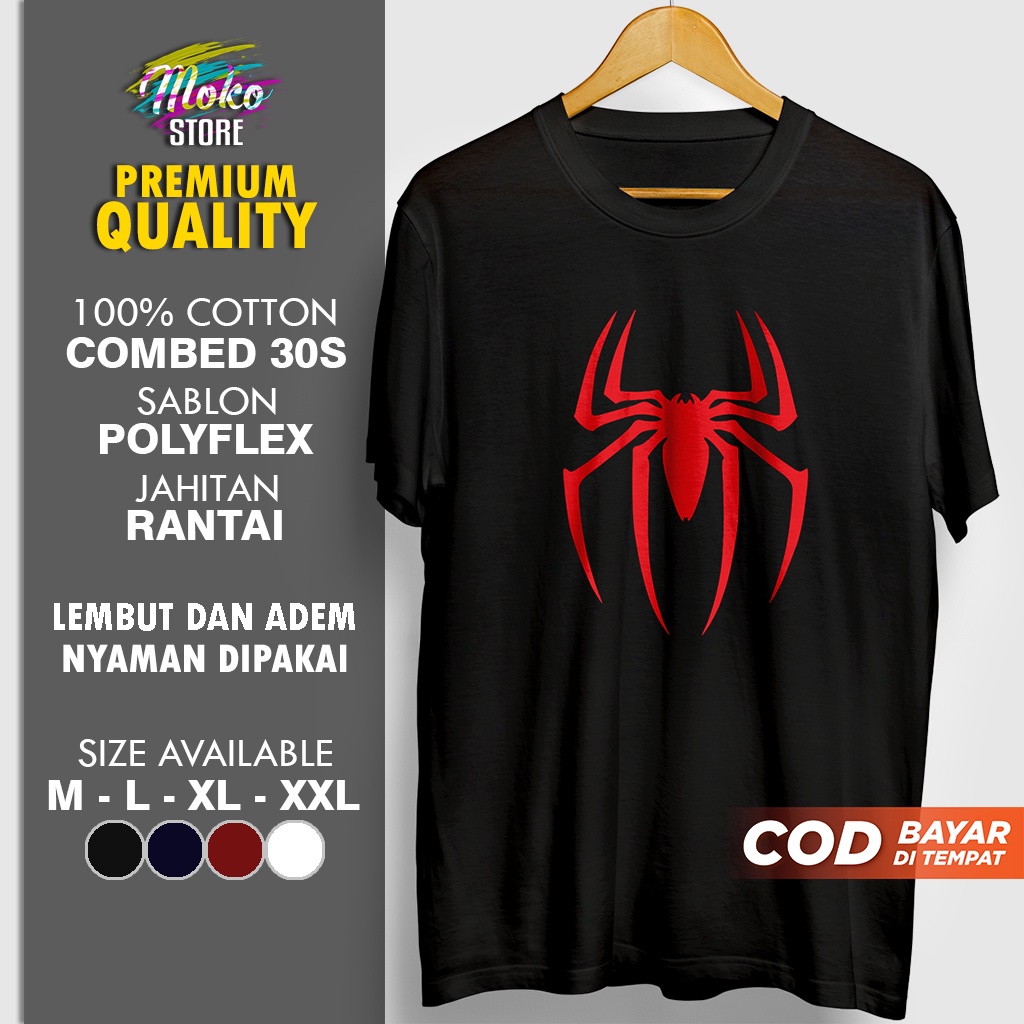 Baju Kaos Kaus Distro Superhero Pria Cowok Harian Santai Oblong