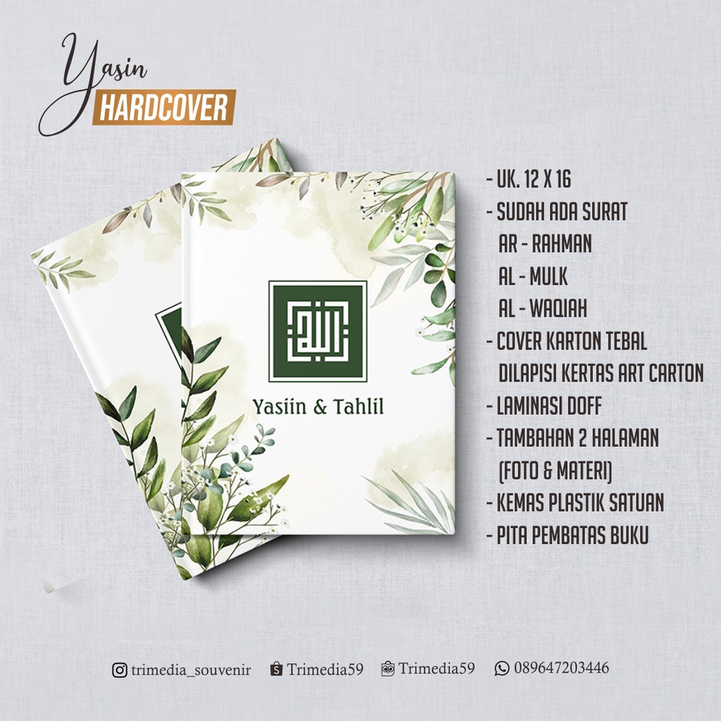 buku yasin hardcover 128 hvs