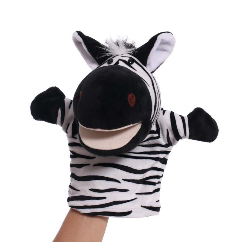 25cm Mainan Animal Hand Puppet Cartoon Plush Toys Educational Pretend Telling Story Doll Kid Boneka