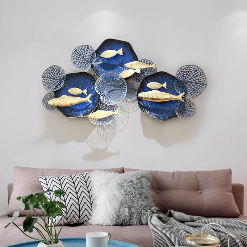 WALL DECOR HIASAN DINDING MOtif BLUE FISH